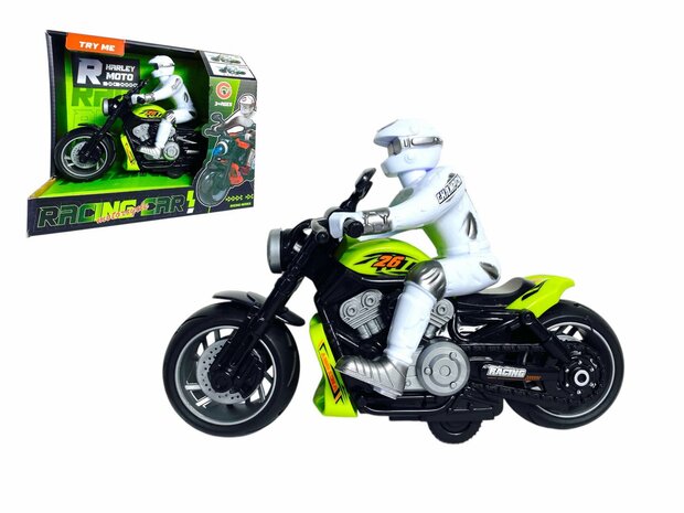 Race motorfiets speelgoed - met sirene en licht  - frictie aandrijving 
