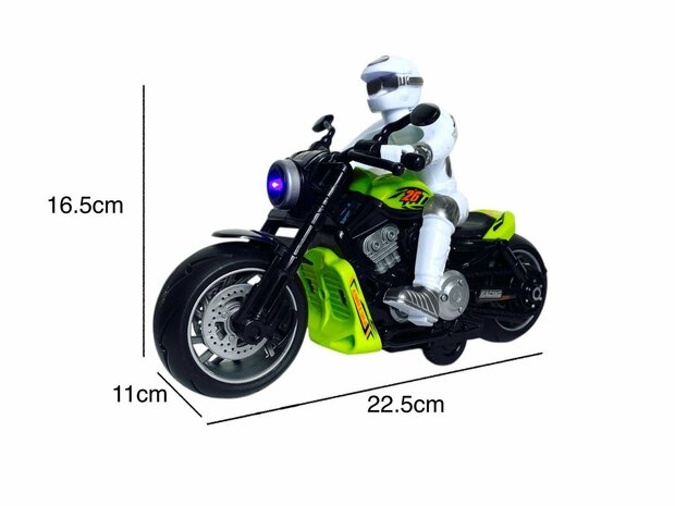 Race motorfiets speelgoed - met sirene en licht  - frictie aandrijving 