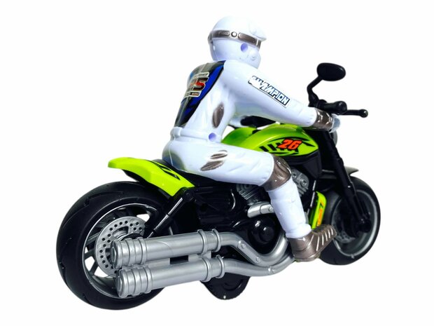 Race motorfiets speelgoed - met sirene en licht  - frictie aandrijving 