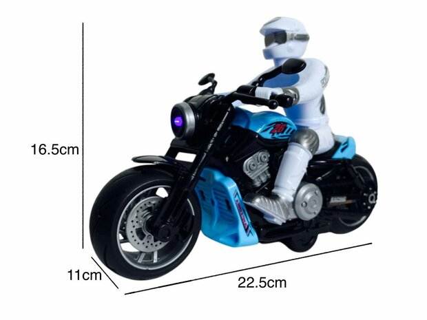 Race motorfiets speelgoed - met sirene en licht  - frictie aandrijving 