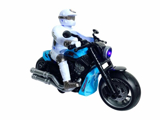 Race motorfiets speelgoed - met sirene en licht  - frictie aandrijving 
