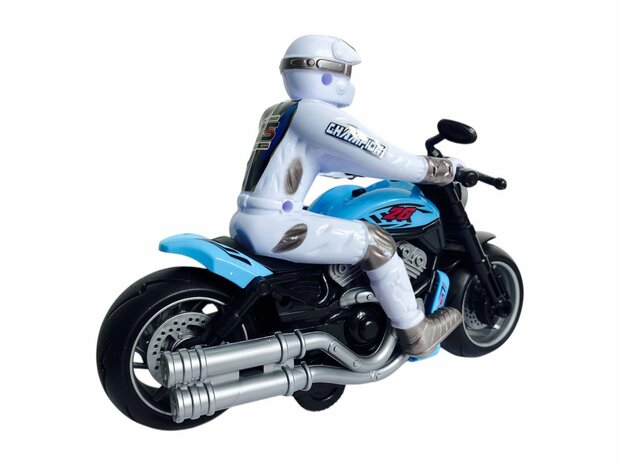 Race motorfiets speelgoed - met sirene en licht  - frictie aandrijving 