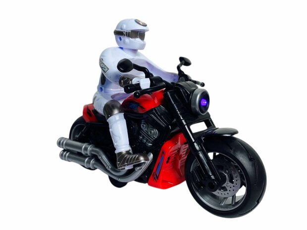 Race motorfiets speelgoed - met sirene en licht  - frictie aandrijving 