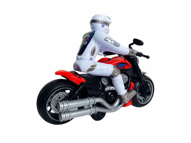 Race motorfiets speelgoed - met sirene en licht  - frictie aandrijving 