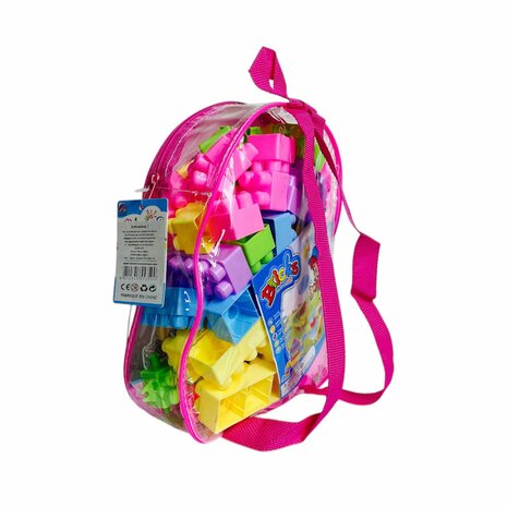 Toy Blocks - Building Blocks with Backpack - 50+ Pieces