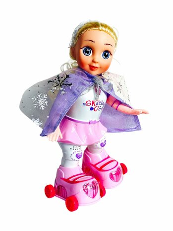 schaatspop met , muziek, zingt en danst, &amp; 3D Lighting 360&deg; - 31cm 