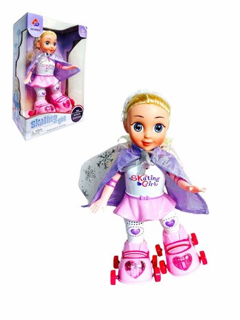 schaatspop met , muziek, zingt en danst, &amp; 3D Lighting 360&deg; - 31cm 