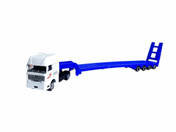Vrachtwagen Ambulance + auto en helikopter - DIE-CAST - autotransporter + 2 mini auto&#039;s 3in1