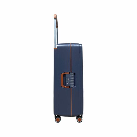 Hardcase kofferset staalblauw - 3 stuks - TSA Slot - brede handgreep ( Bubule )