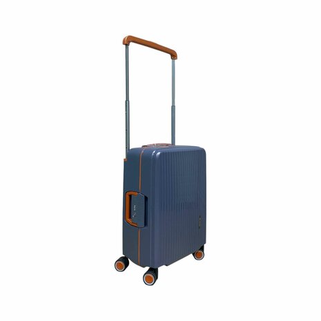 Hardcase kofferset staalblauw - 3 stuks - TSA Slot - brede handgreep ( Bubule )