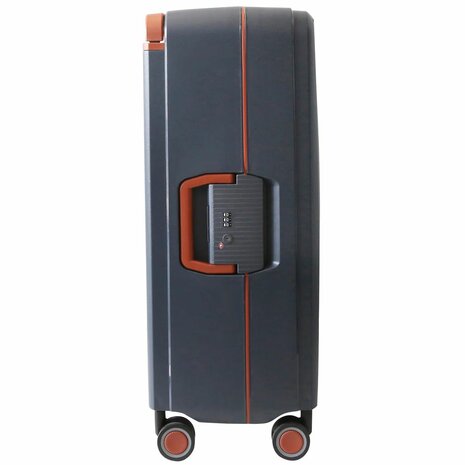 Hardcase kofferset staalblauw - 3 stuks - TSA Slot - brede handgreep ( Bubule )