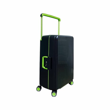 Hardcase kofferset zwart - 3 stuks - TSA Slot - brede handgreep ( Bubule )