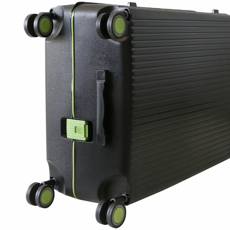 Hardcase kofferset zwart - 3 stuks - TSA Slot - brede handgreep ( Bubule )