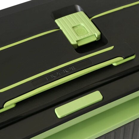 Hardcase kofferset zwart - 3 stuks - TSA Slot - brede handgreep ( Bubule )