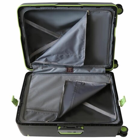 Hardcase kofferset zwart - 3 stuks - TSA Slot - brede handgreep ( Bubule )