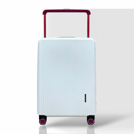 Hardcase kofferset wit - 3 stuks - TSA Slot - brede handgreep ( Bubule )