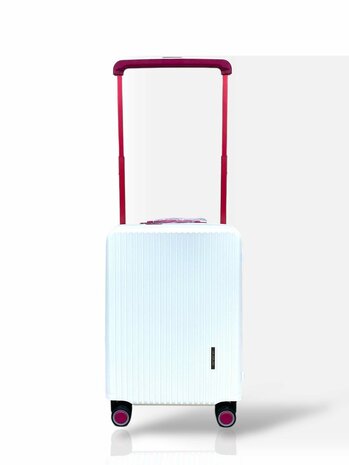 Hardcase kofferset wit - 3 stuks - TSA Slot - brede handgreep ( Bubule )