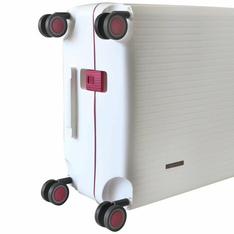 Hardcase kofferset wit - 3 stuks - TSA Slot - brede handgreep ( Bubule )