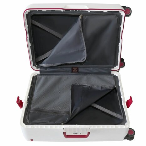 Hardcase kofferset wit - 3 stuks - TSA Slot - brede handgreep ( Bubule )