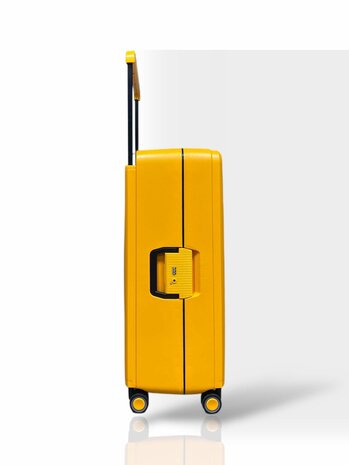 Hardcase kofferset Oranje - 3 stuks - TSA Slot - brede handgreep ( Bubule )