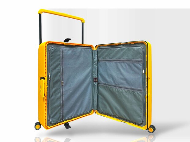 Hardcase kofferset Oranje - 3 stuks - TSA Slot - brede handgreep ( Bubule )