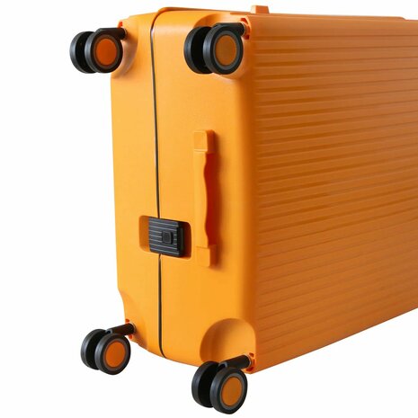 Hardcase kofferset Oranje - 3 stuks - TSA Slot - brede handgreep ( Bubule )
