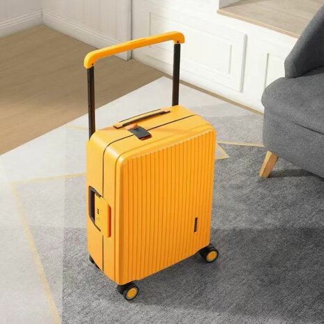 Hardcase kofferset Oranje - 3 stuks - TSA Slot - brede handgreep ( Bubule )