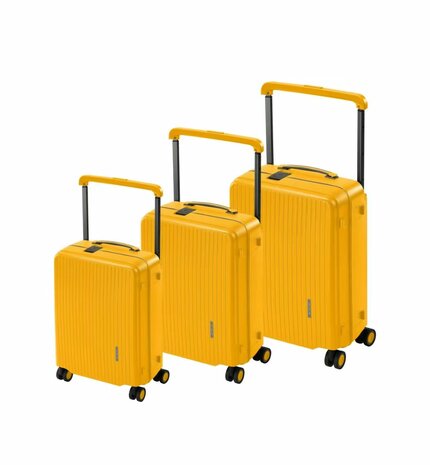 Hardcase kofferset Oranje - 3 stuks - TSA Slot - brede handgreep ( Bubule )