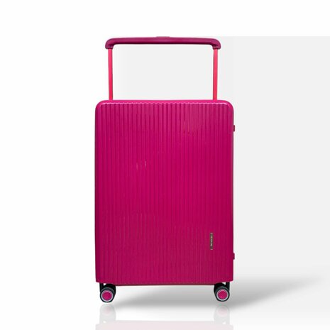Hardcase kofferset ZL-3 Donker roze - 3 stuks - TSA Slot - brede handgreep ( Bubule )