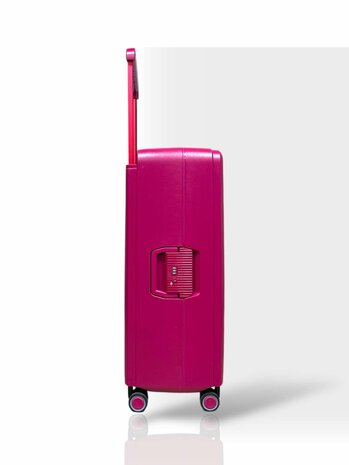 Hardcase kofferset ZL-3 Donker roze - 3 stuks - TSA Slot - brede handgreep ( Bubule )