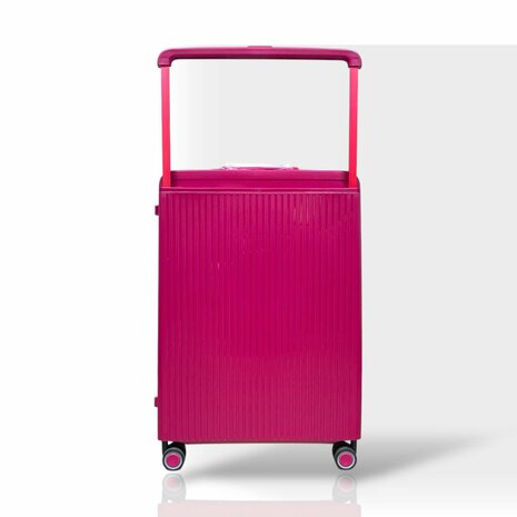 Hardcase kofferset ZL-3 Donker roze - 3 stuks - TSA Slot - brede handgreep ( Bubule )