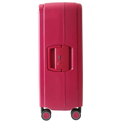 Hardcase kofferset ZL-3 Donker roze - 3 stuks - TSA Slot - brede handgreep ( Bubule )