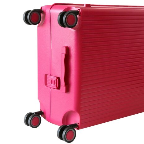 Hardcase kofferset ZL-3 Donker roze - 3 stuks - TSA Slot - brede handgreep ( Bubule )