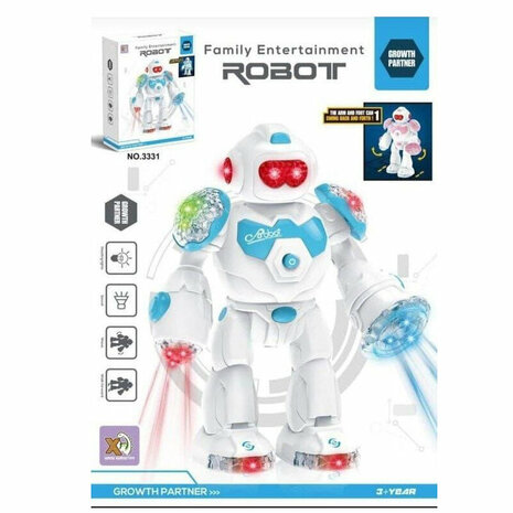 Speelgoed robot Super Warrior- LED licht en geluid The Future Robot 25CM