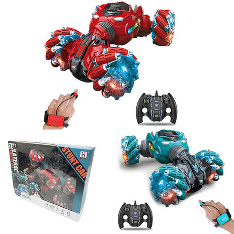 RC Stunt Twist Car 2.4GHZ - Afstandsbestuurbaar Auto &ndash; met afstandsbediening &amp; hand Besturing!