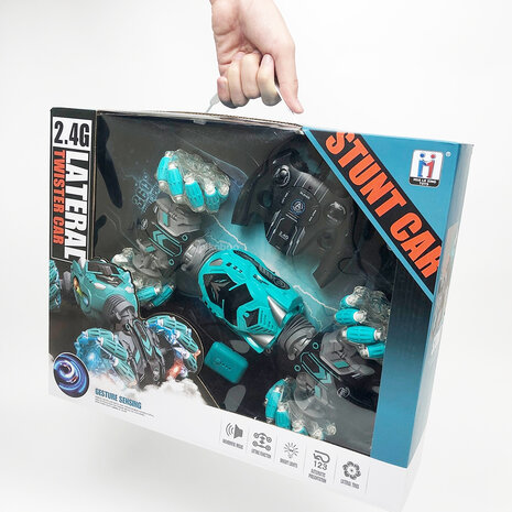 RC Stunt Twist Car 2.4GHZ - Afstandsbestuurbaar Auto &ndash; met afstandsbediening &amp; hand Besturing!
