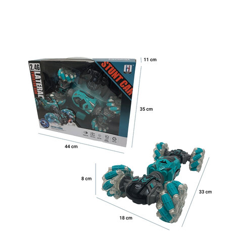 RC Stunt Twist Car 2.4GHZ - Afstandsbestuurbaar Auto &ndash; met afstandsbediening &amp; hand Besturing!