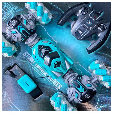 RC Stunt Twist Car 2.4GHZ - Afstandsbestuurbaar Auto &ndash; met afstandsbediening &amp; hand Besturing!