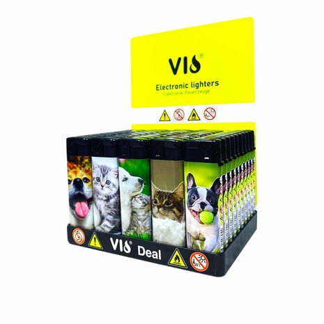 Klik Aansteker tray 500 stuks &ndash;&nbsp;Navulbare &amp; Verstelbare aanstekers ( 50 mix print )