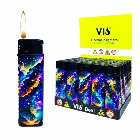 Klik Aansteker tray 500 stuks &ndash;&nbsp;Navulbare &amp; Verstelbare aanstekers ( 50 mix print )