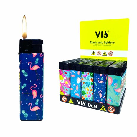 Klik Aansteker tray 500 stuks &ndash;&nbsp;Navulbare &amp; Verstelbare aanstekers ( 50 mix print )