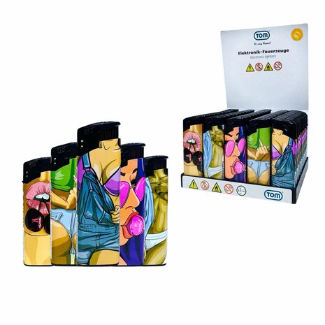 Aanstekers - verstelbaar vlam - 50 stuks Bang Bang - Sexy Lady