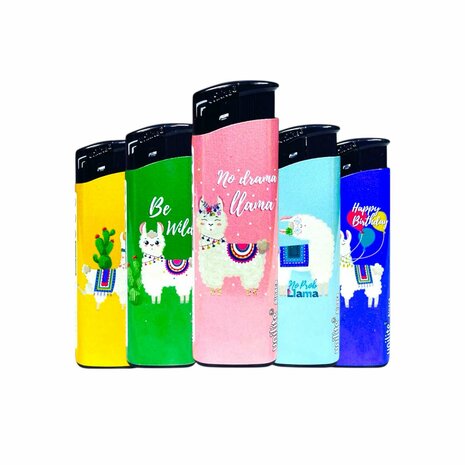 Aanstekers - Schattige &amp; Functionele Fix Flame Aansteker (50 stuks) lama Print