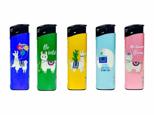 Aanstekers - Schattige &amp; Functionele Fix Flame Aansteker (50 stuks) lama Print