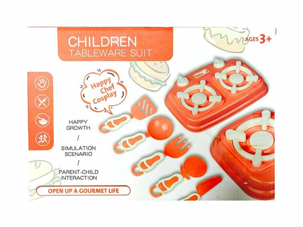 Kinderkeuken Accessoires Servies en Pannenset (12 stuks) R