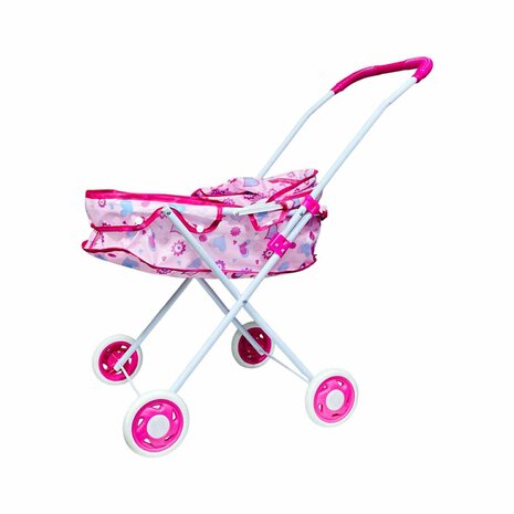Poppenwagen speelgoed - baby kar - 42x34x69cm Roze