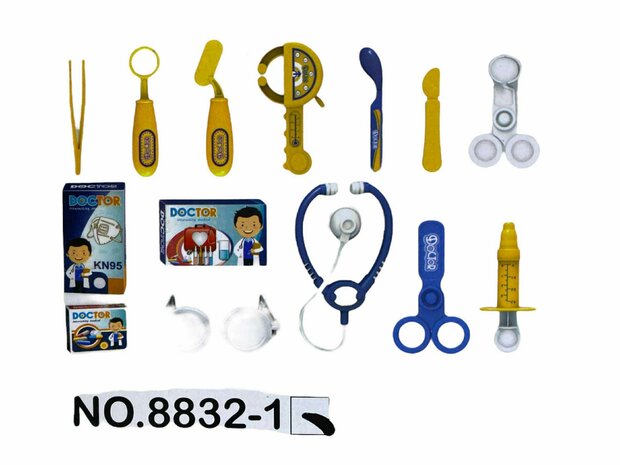 Educatieve speelgoed doktersset voor kinderen met 17 accessoires DIY