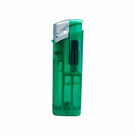 Electric Lighters - Dark Green Transparent 50 pcs - Adjustable &amp; Refillable - Printable