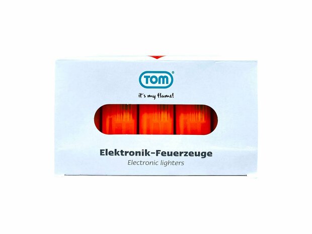 Briquets &eacute;lectriques - Orange Transparent 50 pi&egrave;ces - R&eacute;glables et rechargeables - Imprimables