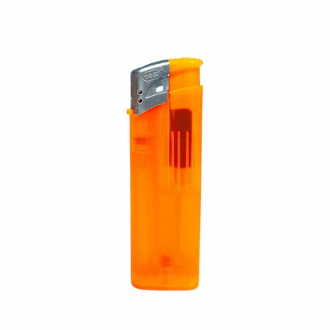 Briquets &eacute;lectriques - Orange Transparent 50 pi&egrave;ces - R&eacute;glables et rechargeables - Imprimables